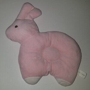 Pink Bunny Rabbit Lovey 11" Plush Stuffed Baby Toy Soft Fleece Flat Girl Pillow